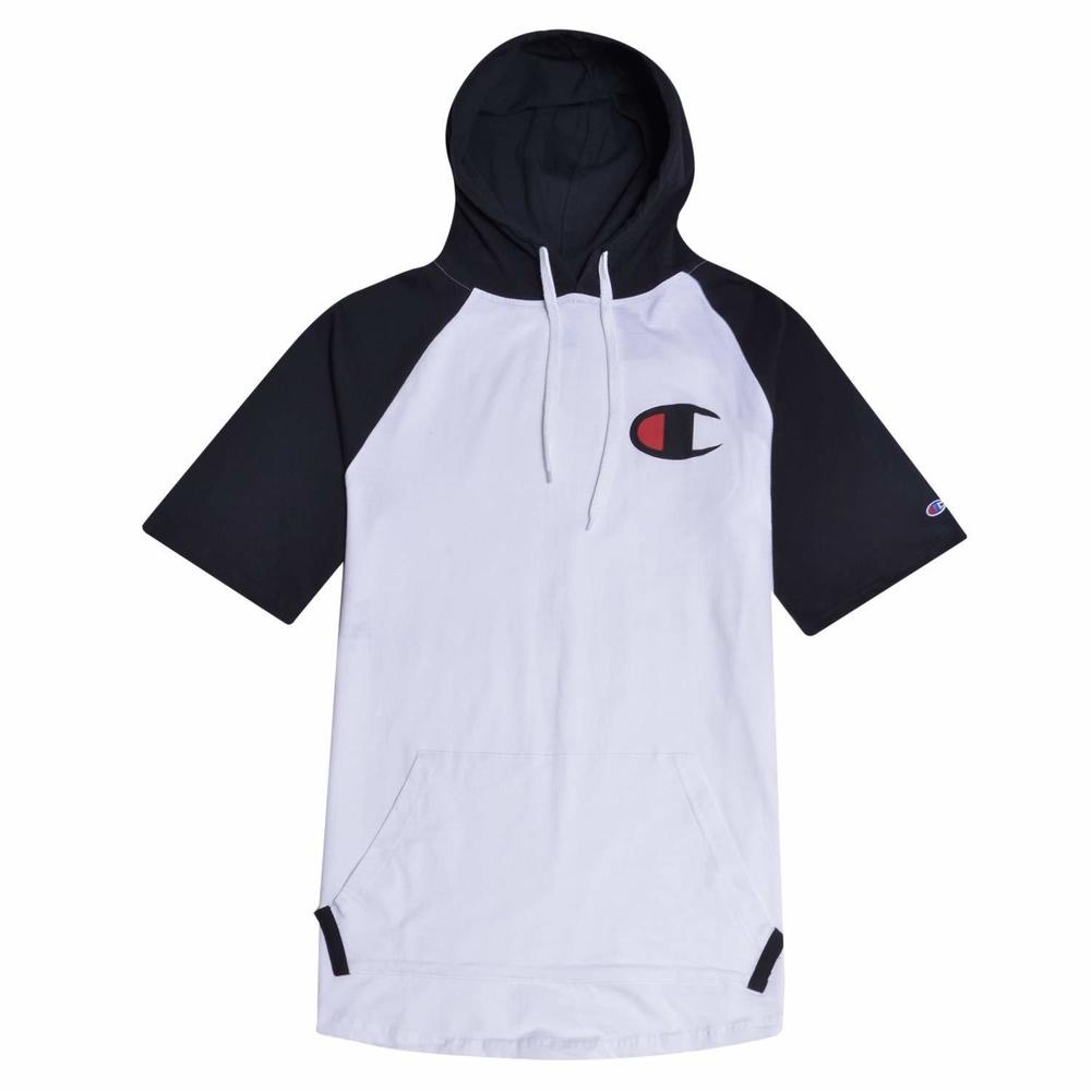 NEW Champion Mens Short Sleeve Hoodie Big and Tall - Raglan Hoodie With Pockets